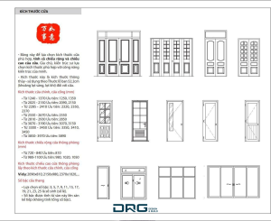 kích thước cửa chính