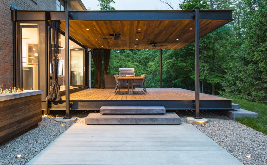 mái hiên trước nhà đẹp