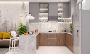 Diện tích phòng bếp tiêu chuẩn từ 12–40m2 theo từng nhu cầu. Tư vấn thiết kế tối ưu không gian bếp từ DRG – chuyên gia nội thất cao cấp.